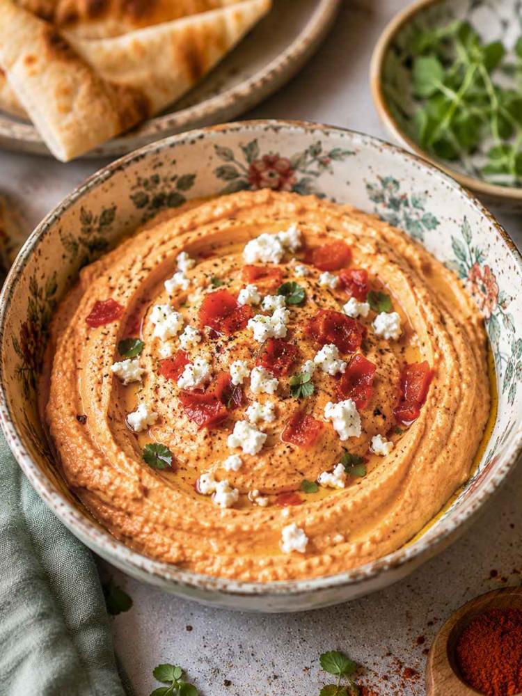 rokerige paprika feta dip