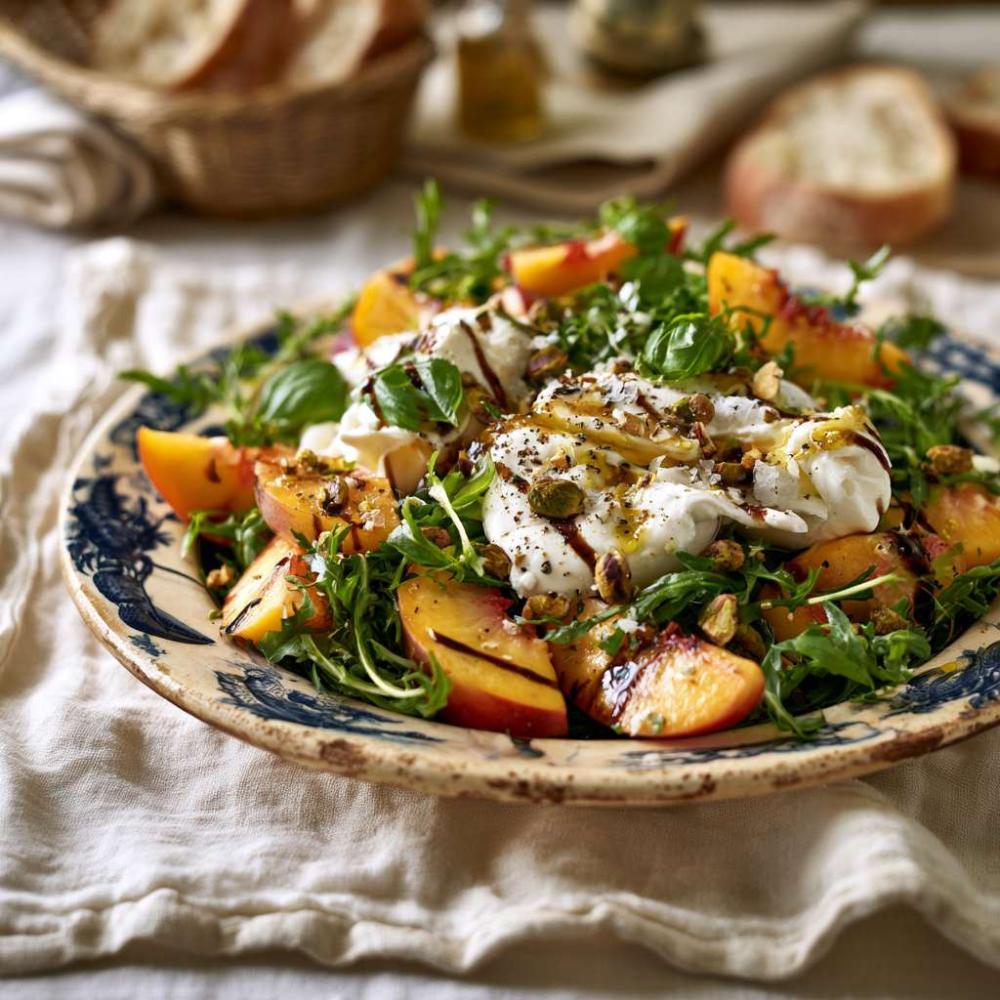 burrata-perzik-salade