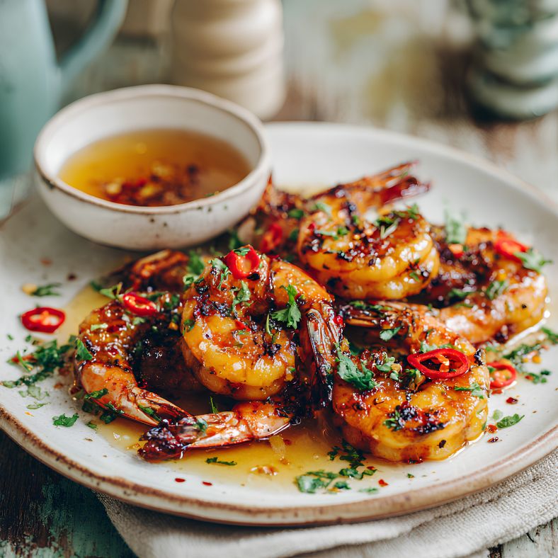 Hot Honey Garnalen
