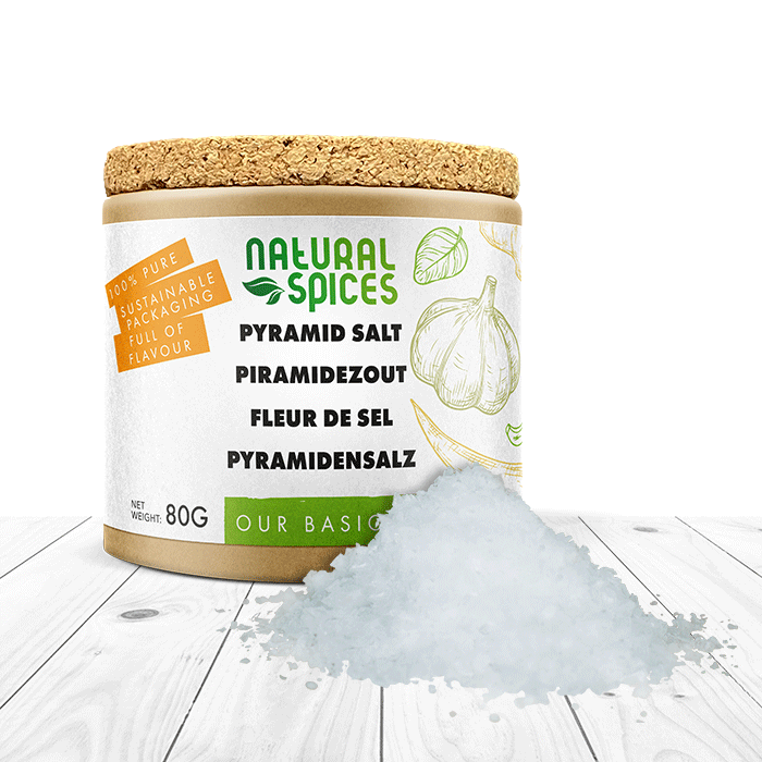 piramidezout fleur de sel potje 80 gram
