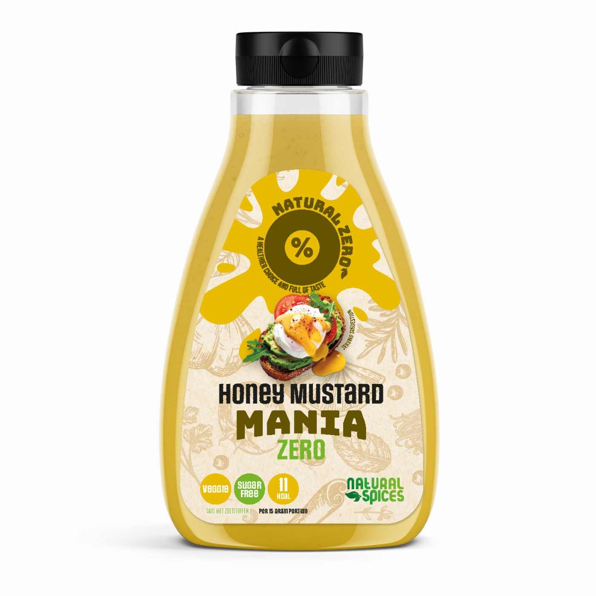 honey mustard low calorie sauce by Natural spices, vegetarian, sugar free