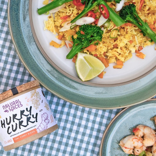 Licht pittig gebakken rijst