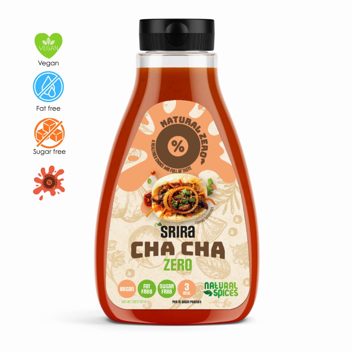Natural Spices Low calorie Sriracha saus | Vegan, fat free, en suikervrij