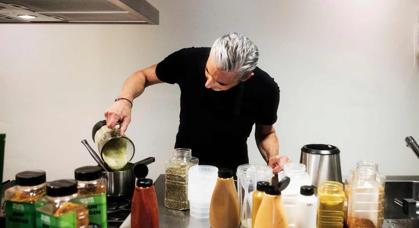 yvan keijlewar in de keuken bij Natural Spices