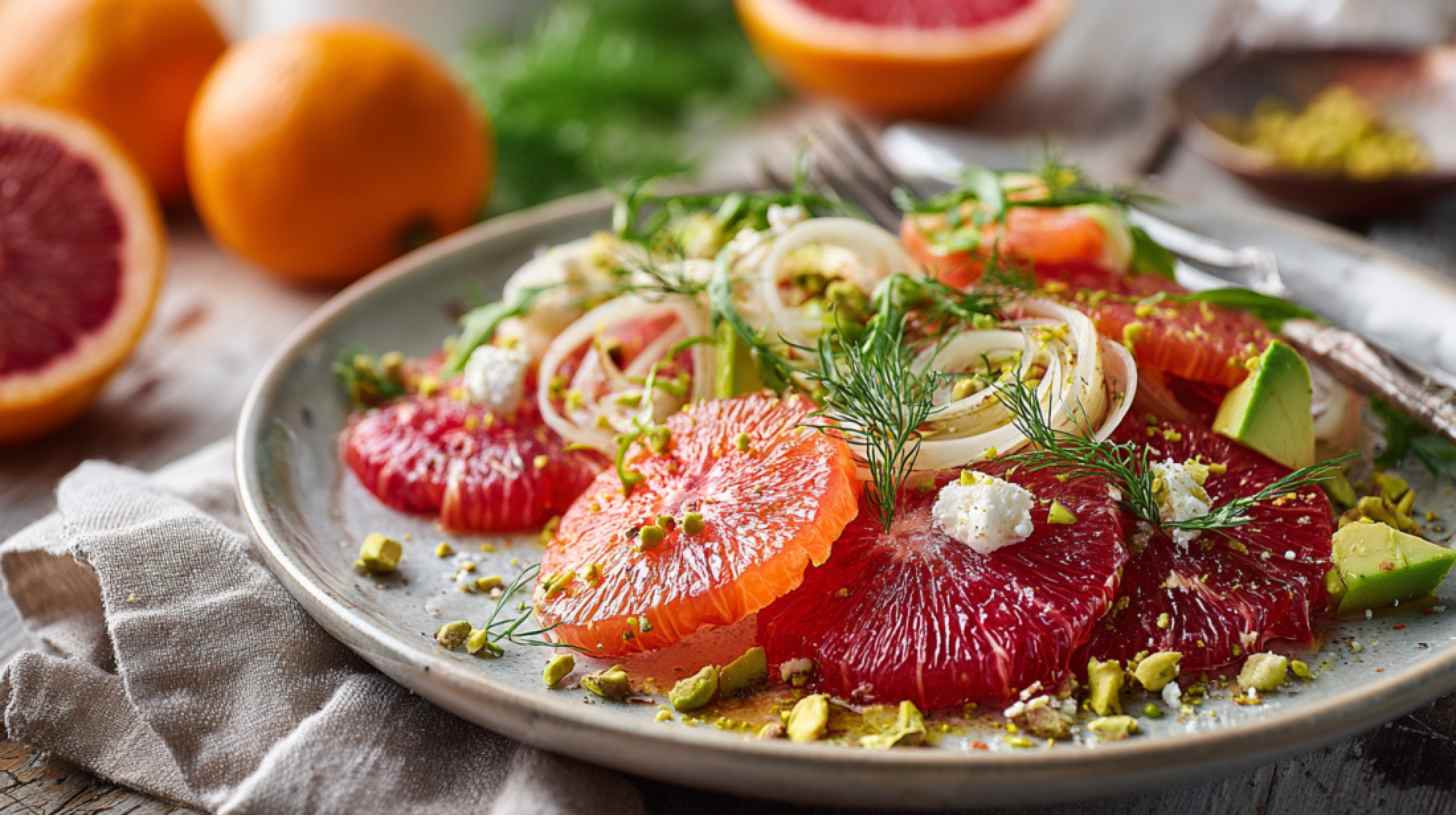 salade van bloedsinaasappel en venkel